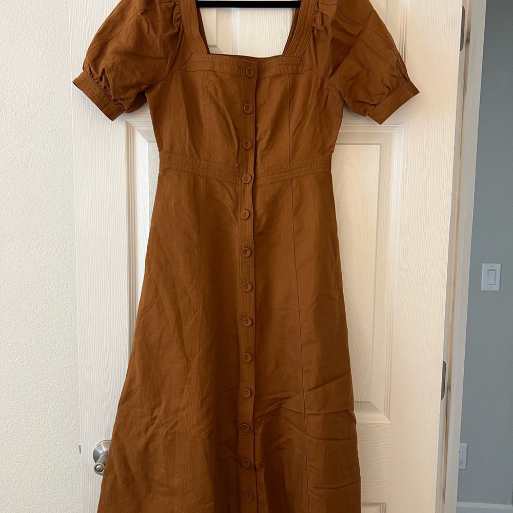 Madewell Brown Button-Down Dress